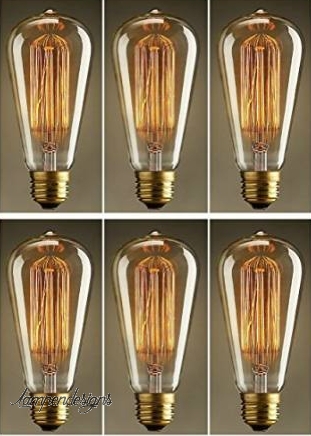 6er pack Edison St64 Retro Glhbirnen